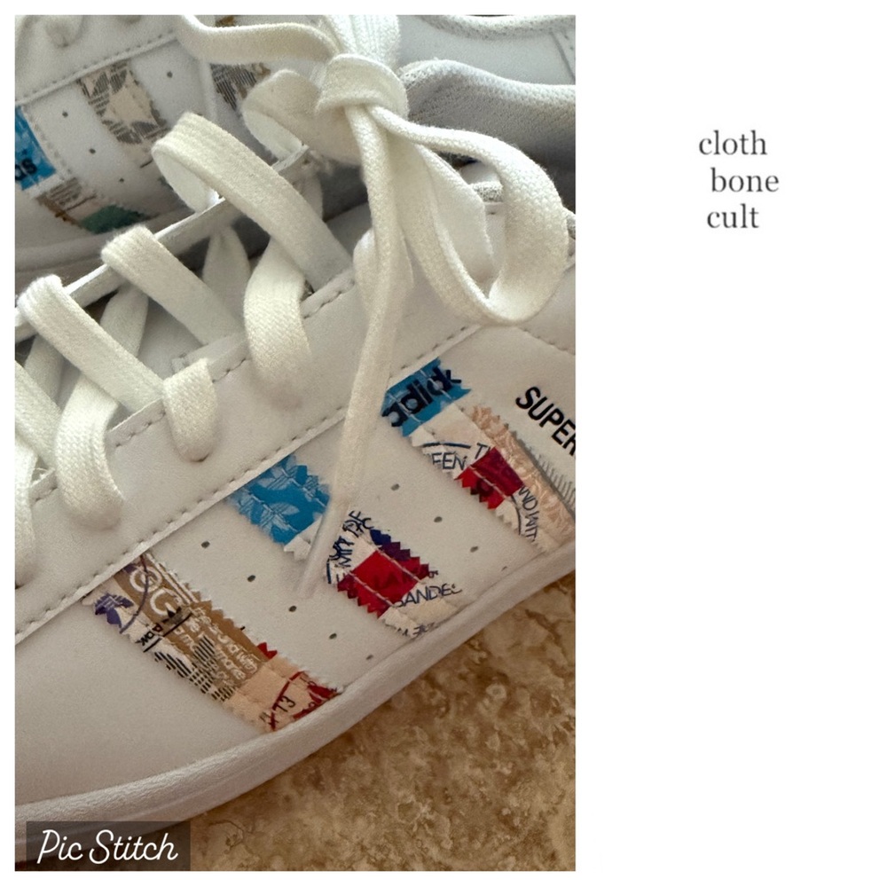 Adidas RARE Superstar Pattern-Striped Classic Sneakers Unisex (8.5 m/10 w)NWOT